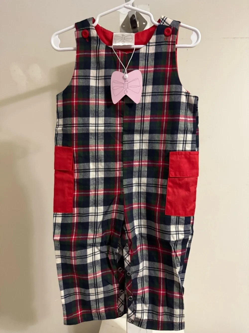 NWT “Apple of my Eye” Plaid Longalls